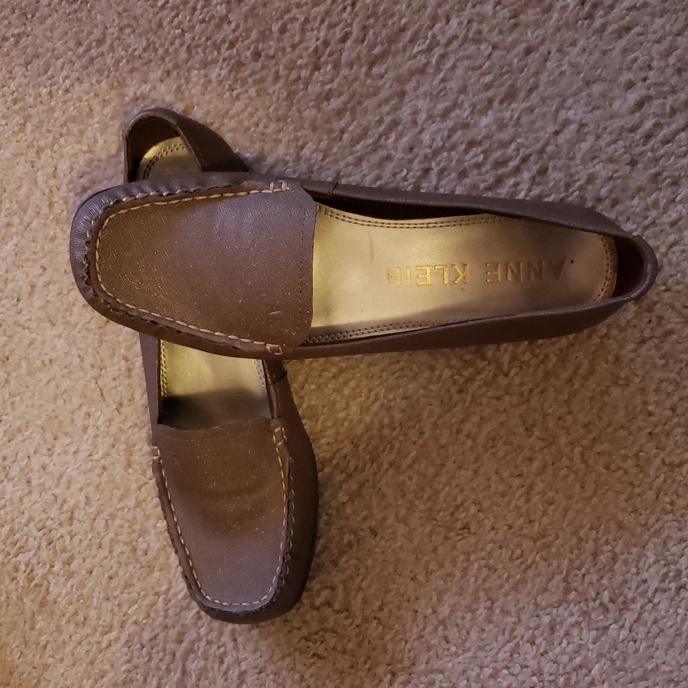 Brown loafers with a little shimmer